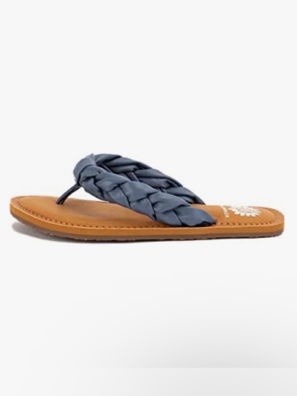 Yellow Box Women’s Blue Dauphine Braided Flip-flop Sandals 11M - Picture 6 of 12